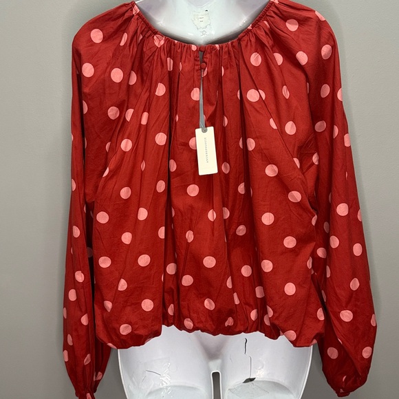 NWT Anthropologie Maeve Poplin Bubble Blouse XL - Picture 5 of 6